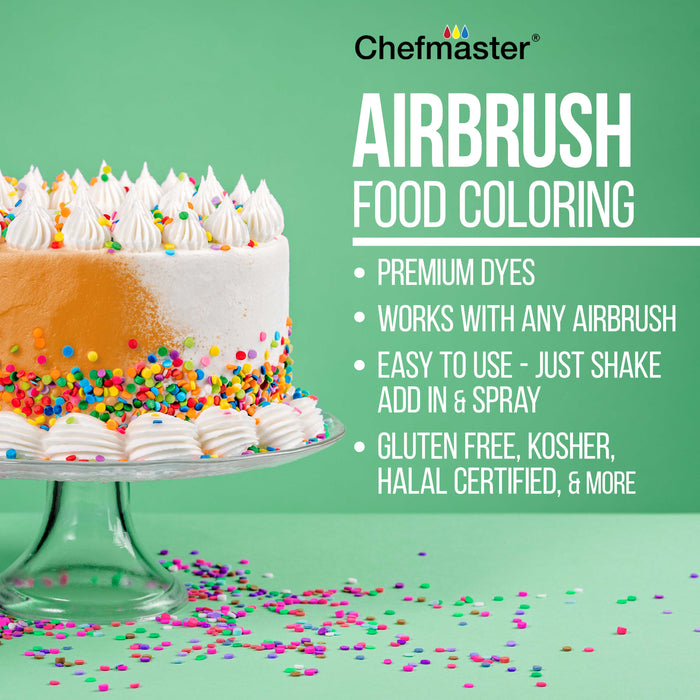  Master Airbrush Cake Decorating Airbrushing System Kit with 2  Airbrushes, Gravity and Siphon, 12 Color Chefmaster Food Coloring Set, Pro  Cool Runner II Dual Fan Air Compressor - How To Guide