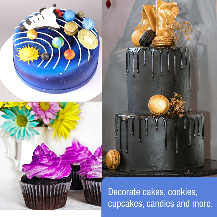 Master Airbrush Cake Airbrush Decorating Kit with 3 Airbrushes, Compressor, and 12 Food Colors - Air Brush for Cake Decoration & Cookie Airbrush Kit