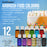 Master Airbrush Cake Decorating Airbrush Kit with Compressor, 12 Color Chefmaster Food Coloring Set, Gravity Feed Dual-Action Air Brush & How-To Manual - Cake Airbrush Kit for Cupcakes, Cookies