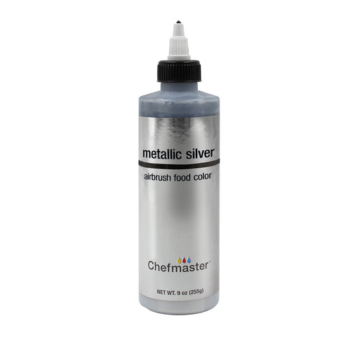 Metallic Silver, Airbrush Cake Food Coloring, 9 fl oz.