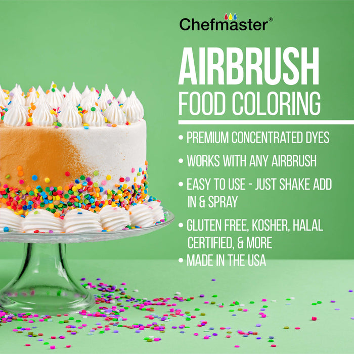 Chefmaster 4-Color 20ml Airbrush Cake Color Set