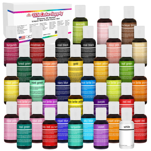 Food Coloring - 36 Color Concentrated Liquid Food Colouring Set - Neon  Liquid