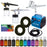 Master Airbrush Cake Airbrush Decorating Kit with 3 Airbrushes, Compressor, and 12 Food Colors - Air Brush for Cake Decoration & Cookie Airbrush Kit
